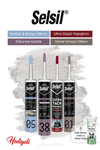 Selsil Silikon Ailesi 4 'lü ve Rosie Pamuk