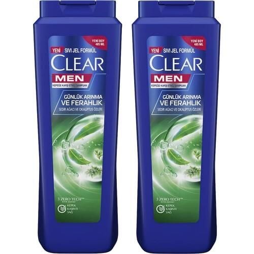 Clear Men Şampuan Günlük Arınma ve Ferahlık 485 ml x 2