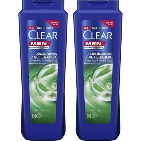 Clear Men Şampuan Günlük Arınma ve Ferahlık 485 ml x 2