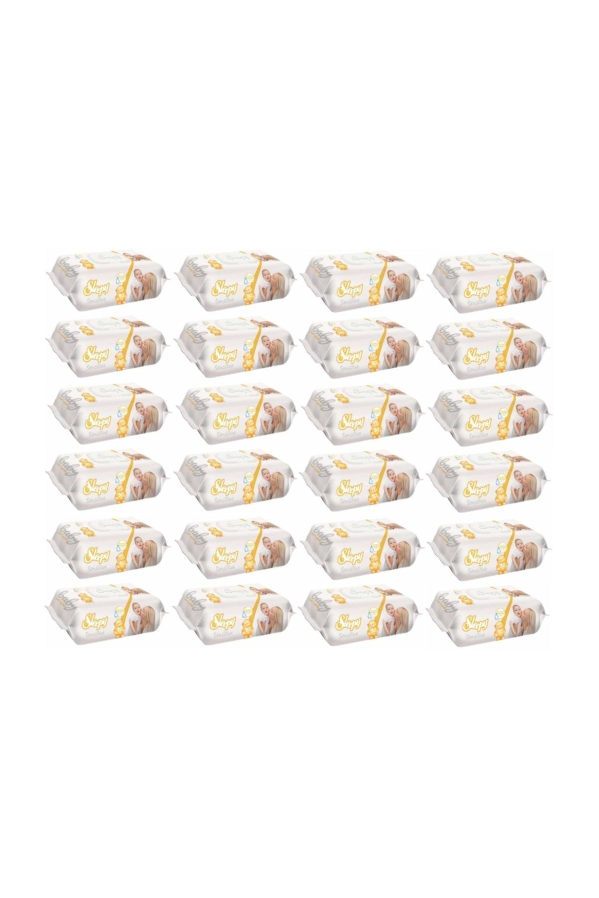 Islak Havlu 90 Yaprak 24'lü Set Sensitive Plastik Kapaklı