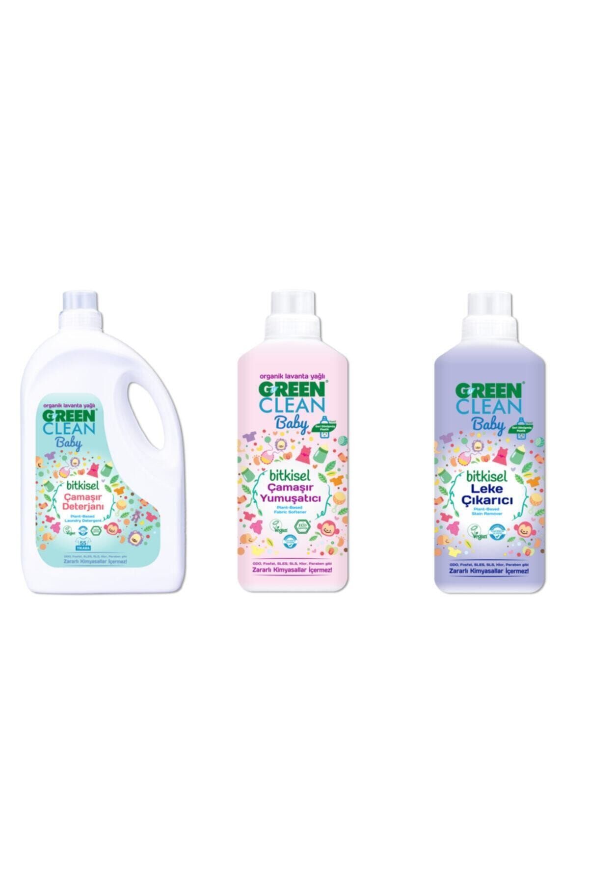Green Clean Bitkisel Baby Çamaşır Deterjanı 2750ml+baby Yumuşatıcı 1000ml+Baby Leke Çıkarıcı 1000ml