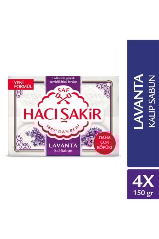 Hacı Şakir Lavanta Beyaz Kalıp Sabun 4x150 gr