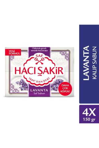 Hacı Şakir Lavanta Beyaz Kalıp Sabun 4x150 gr