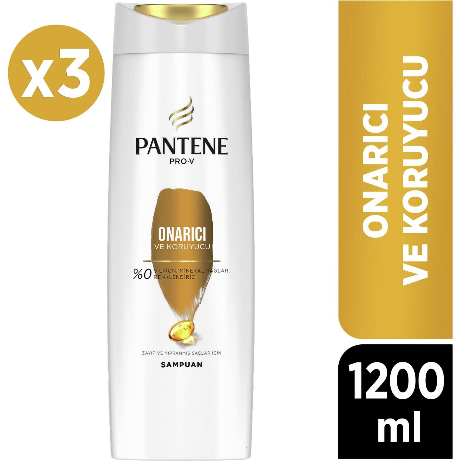 Pantene Pro-V Onarıcı Ve Koruyucu Şampuan 400 ml x 3
