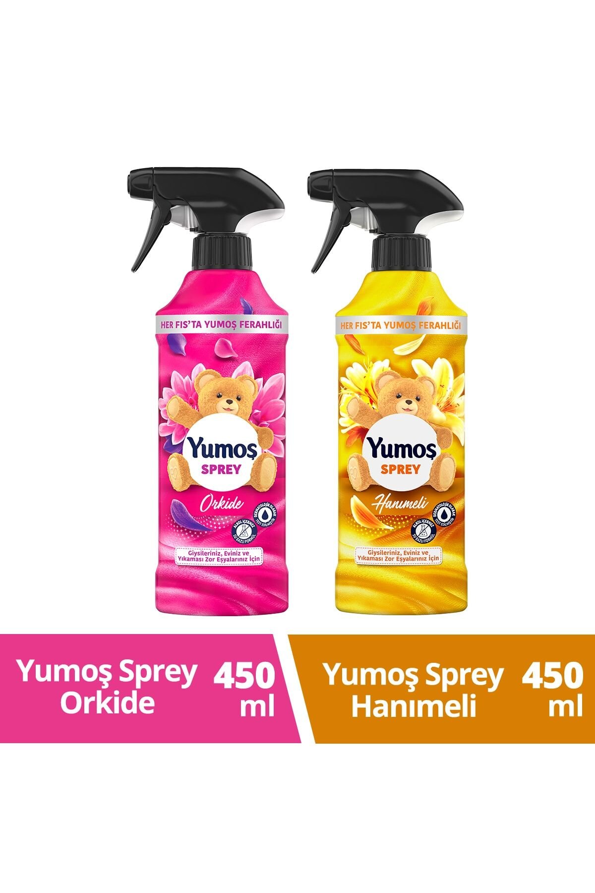 Yumoş Sprey Yıkaması Zor Eşyalar Için Hanımeli ve Orkide 450 ml