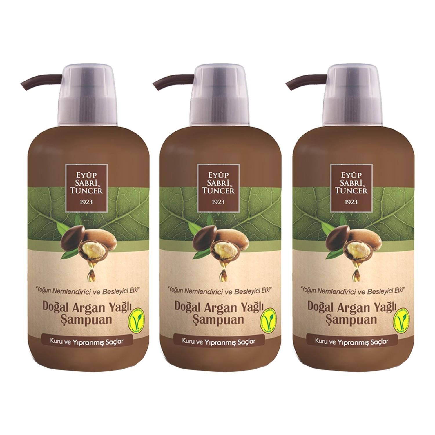 Eyüp Sabri Tuncer Doğal Argan Yağlı Şampuan 600 ml x 3