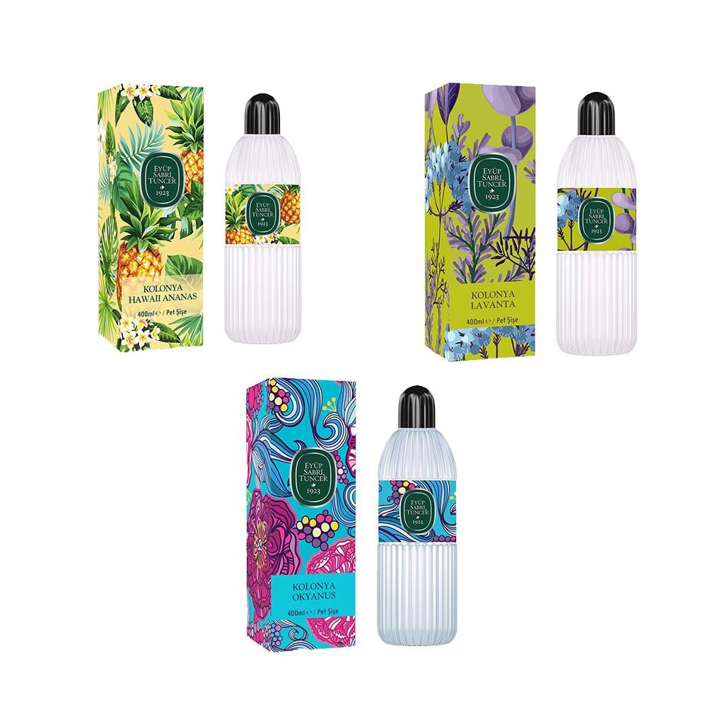 Eyüp Sabri Tuncer Kolonya Okyanus, Hawaii Ananas ve Lavanta Pet Şişe 400 ml