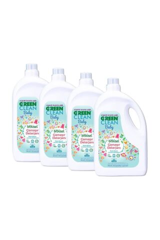 Green Clean Bebek Bitkisel Çamaşır Deterjanı 2750ml Lavanta Yağlı 4'lü Set