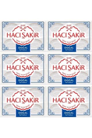 Hacı Şakir Kalıp Sabun 4'lü Doğal 600gr. X 6 Adet