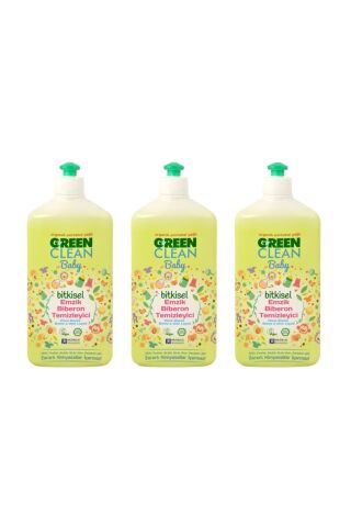 U green Clean Baby Bitkisel Biberon Emzik Temizleyici 500 ml x 3 Adet