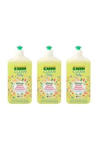 U green Clean Baby Bitkisel Biberon Emzik Temizleyici 500 ml x 3 Adet