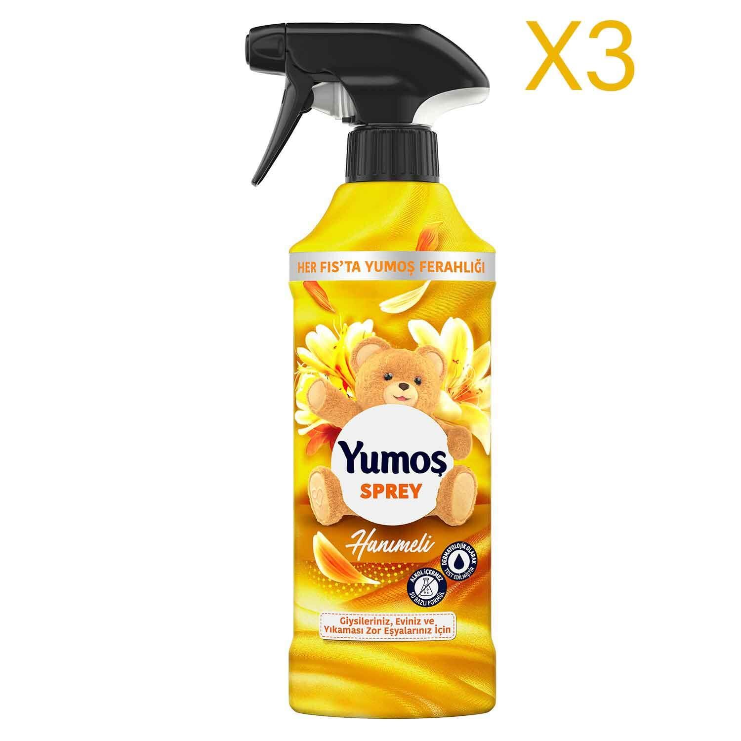 Yumoş Sprey Yıkaması Zor Eşyalar Için Hanımeli 450 ml x 3