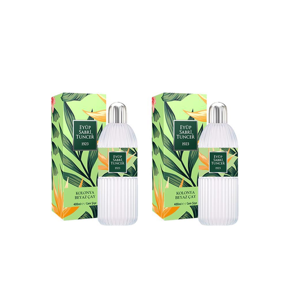 Eyüp Sabri Tuncer Beyaz Çay Kolonyası 400 ml Silindir Cam Şişe x 2