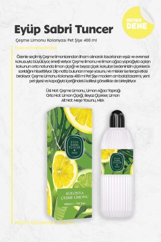 Eyüp Sabri Tuncer Çeşme Limonu Kolonyası Pet Şişe 400 ml