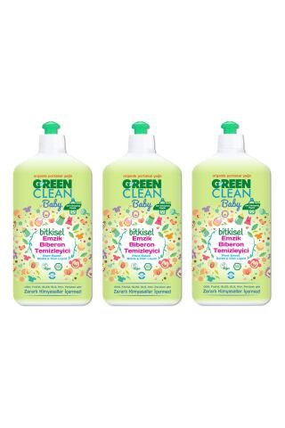 Green Clean Baby Bitkisel Emzik Biberon Temizleyici 500 ml x 3 Adet