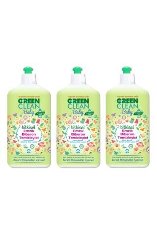 Green Clean Baby Bitkisel Emzik Biberon Temizleyici 500 ml x 3 Adet