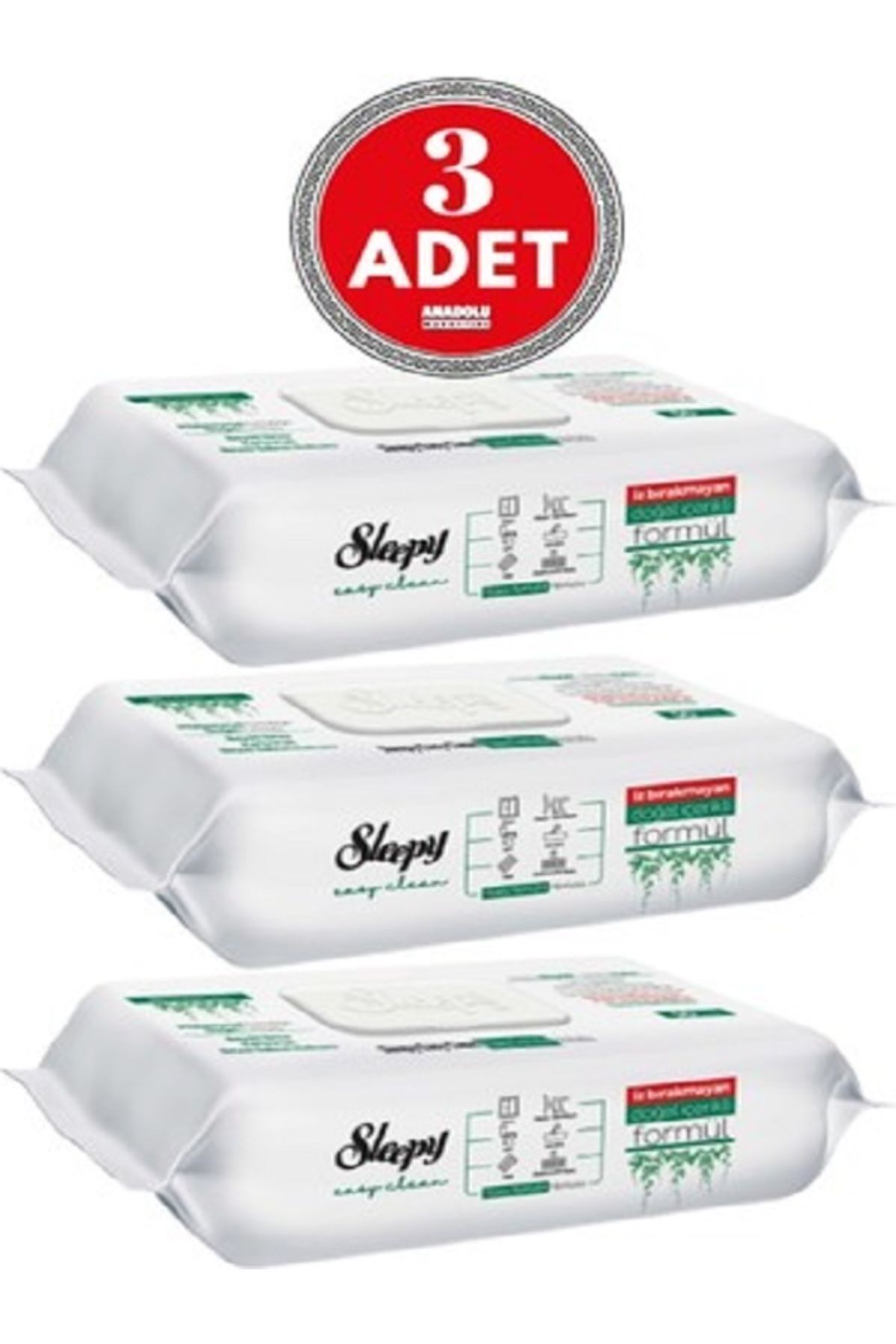 Sleepy Easy Clean Beyaz Sabun Katkılı Yüzey Temizlik Havlusu 3x100