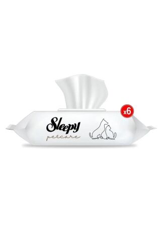 Sleepy Petcare Evcil Hayvan Islak Havlusu 12 Adet X 60 Yaprak