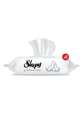 Sleepy Petcare Evcil Hayvan Islak Havlusu 12 Adet X 60 Yaprak