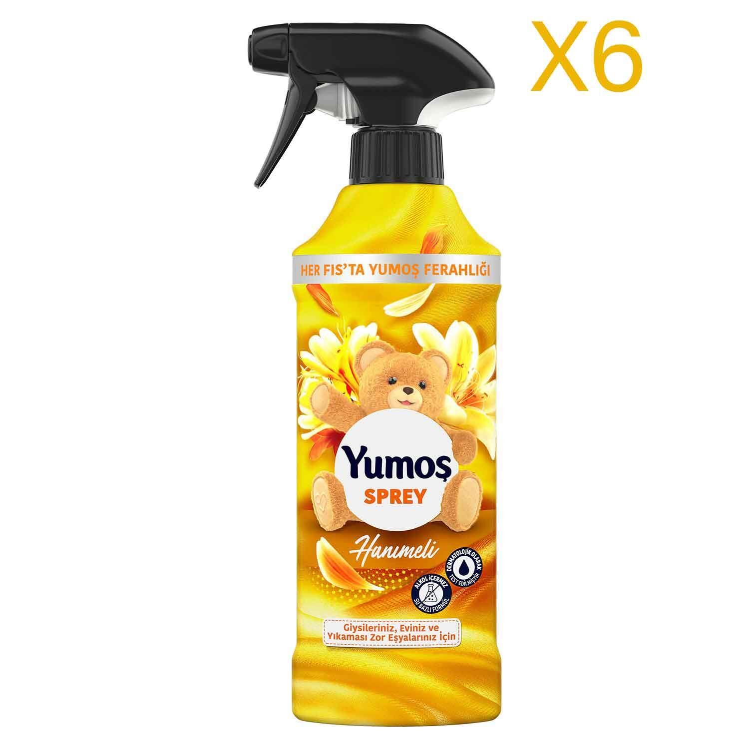 Yumoş Sprey Yıkaması Zor Eşyalar Için Hanımeli 450 ml x 6