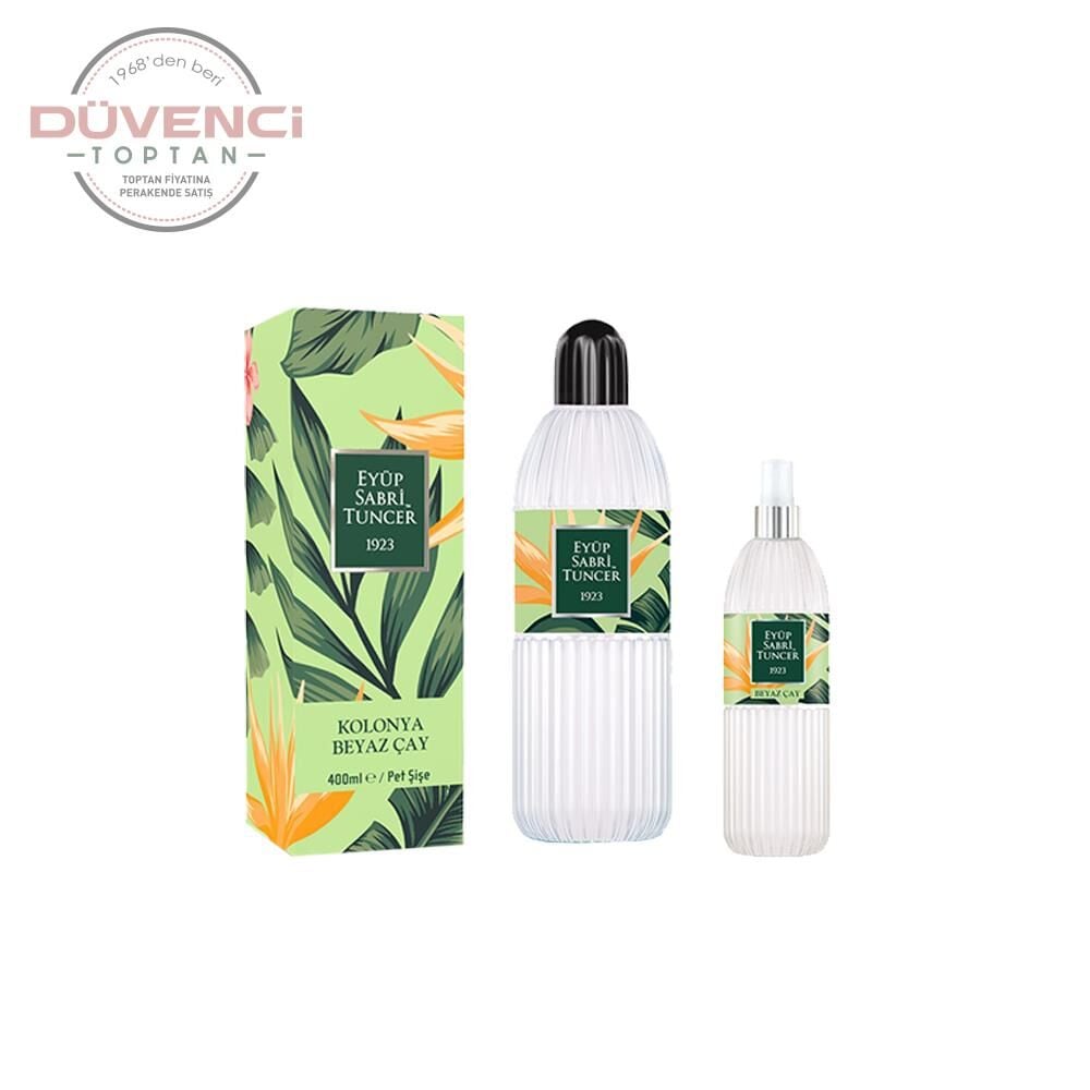 Eyüp Sabri Tuncer Beyaz Çay Kolonyası 400 ML ve 150 ML Silindir Pet Şişe