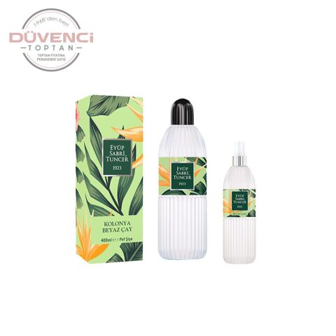 Eyüp Sabri Tuncer Beyaz Çay Kolonyası 400 ML ve 150 ML Silindir Pet Şişe