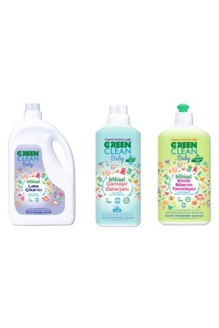 Green Clean Baby Bitkisel Emzik Biberon Temizleyici, Çamaşır Deterjanı ve Leke Çıkarıcı
