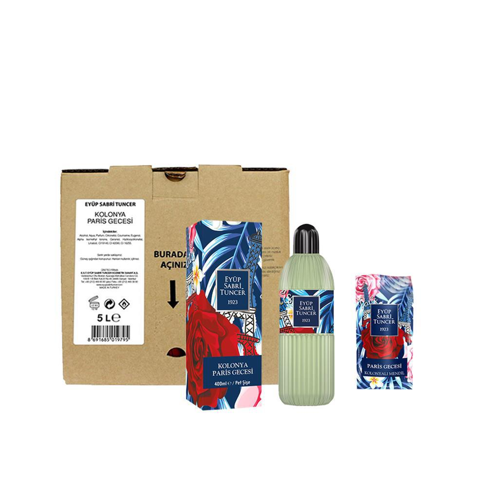 Eyüp Sabri Tuncer Paris Gecesi Kolonyası 5 lt, 400 ML ve 150 ML Pet Şişe