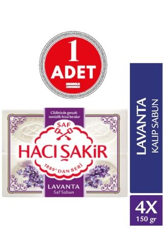 Hacı Şakir Lavanta Beyaz Kalıp Sabun 4X150 G 1 ADET