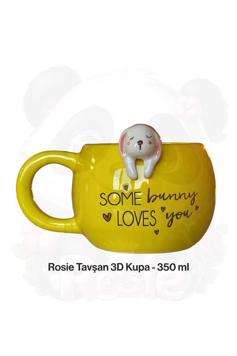Tavşan Figürlü 3D Seramik Kupa 350 ml