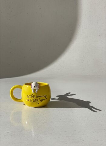 Tavşan Figürlü 3D Seramik Kupa 350 ml