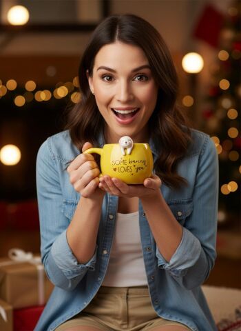 Tavşan Figürlü 3D Seramik Kupa 350 ml