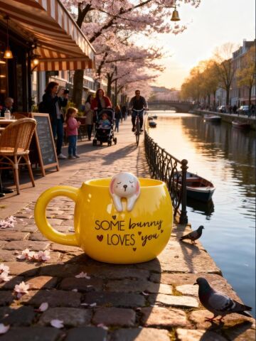 Tavşan Figürlü 3D Seramik Kupa 350 ml