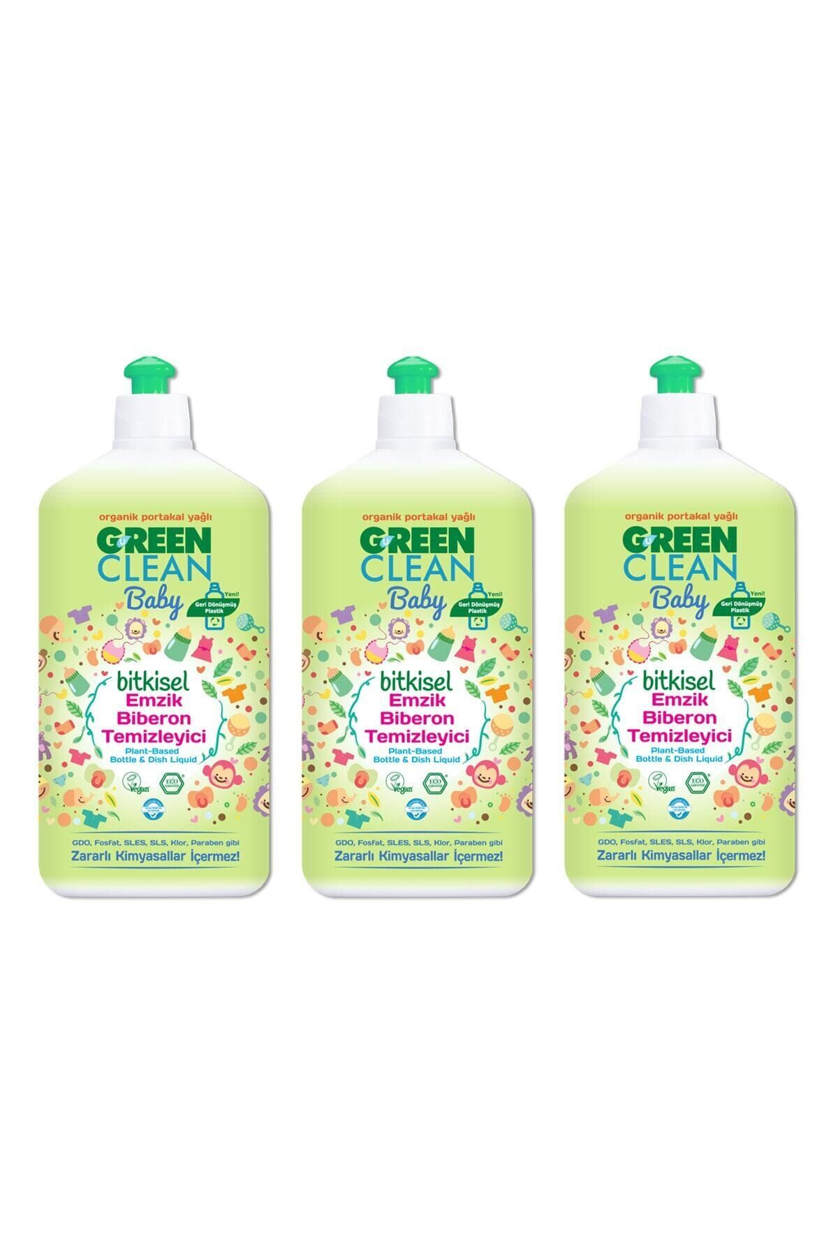 Green Clean Baby Bitkisel Emzik Biberon Temizleyici 500 ml x 3 Adet