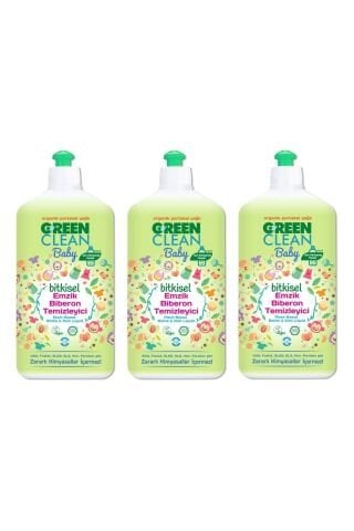 Green Clean Baby Bitkisel Emzik Biberon Temizleyici 500 ml x 3 Adet