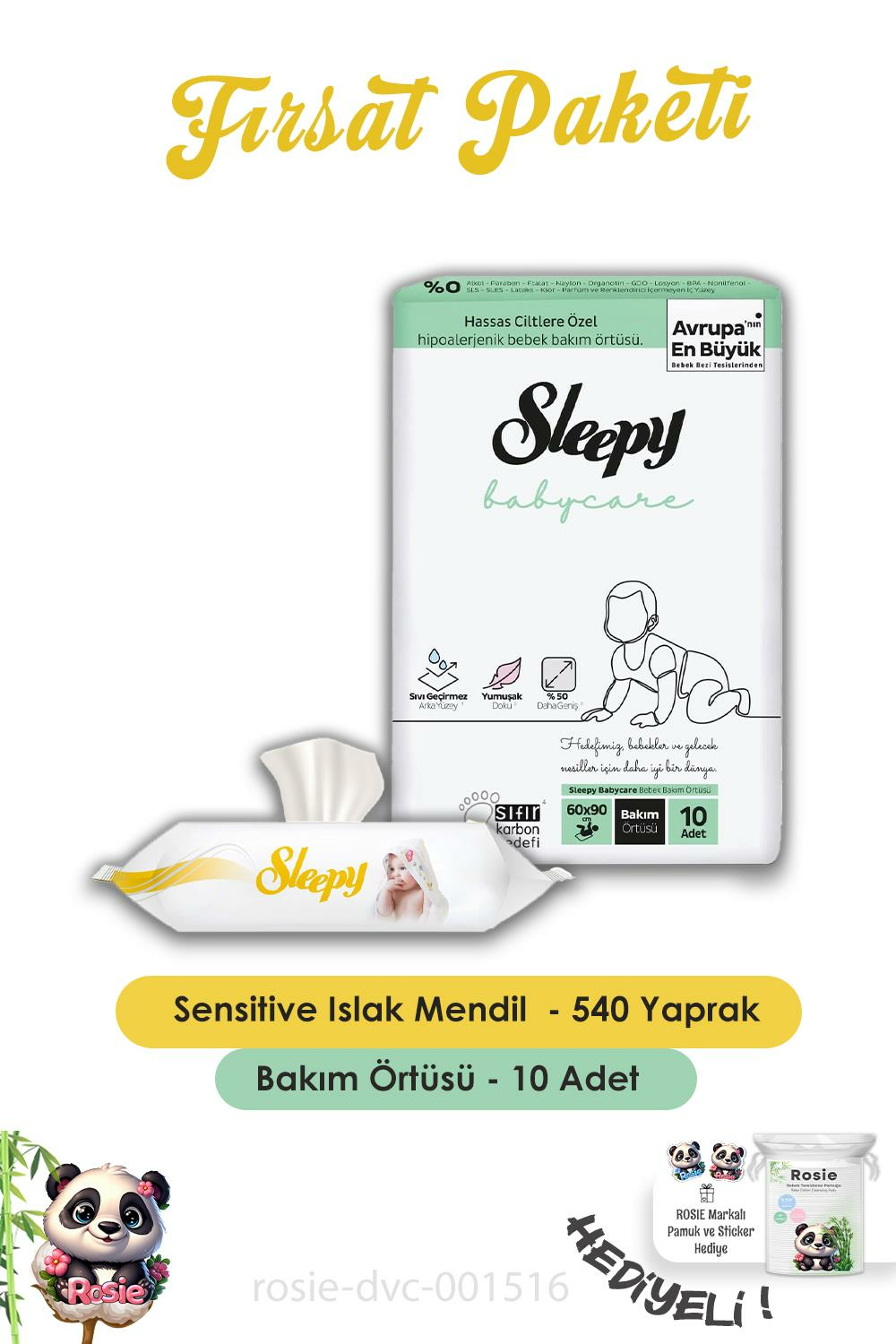Sleepy Babycare Bebek Bakım Örtüsü 10 Adet