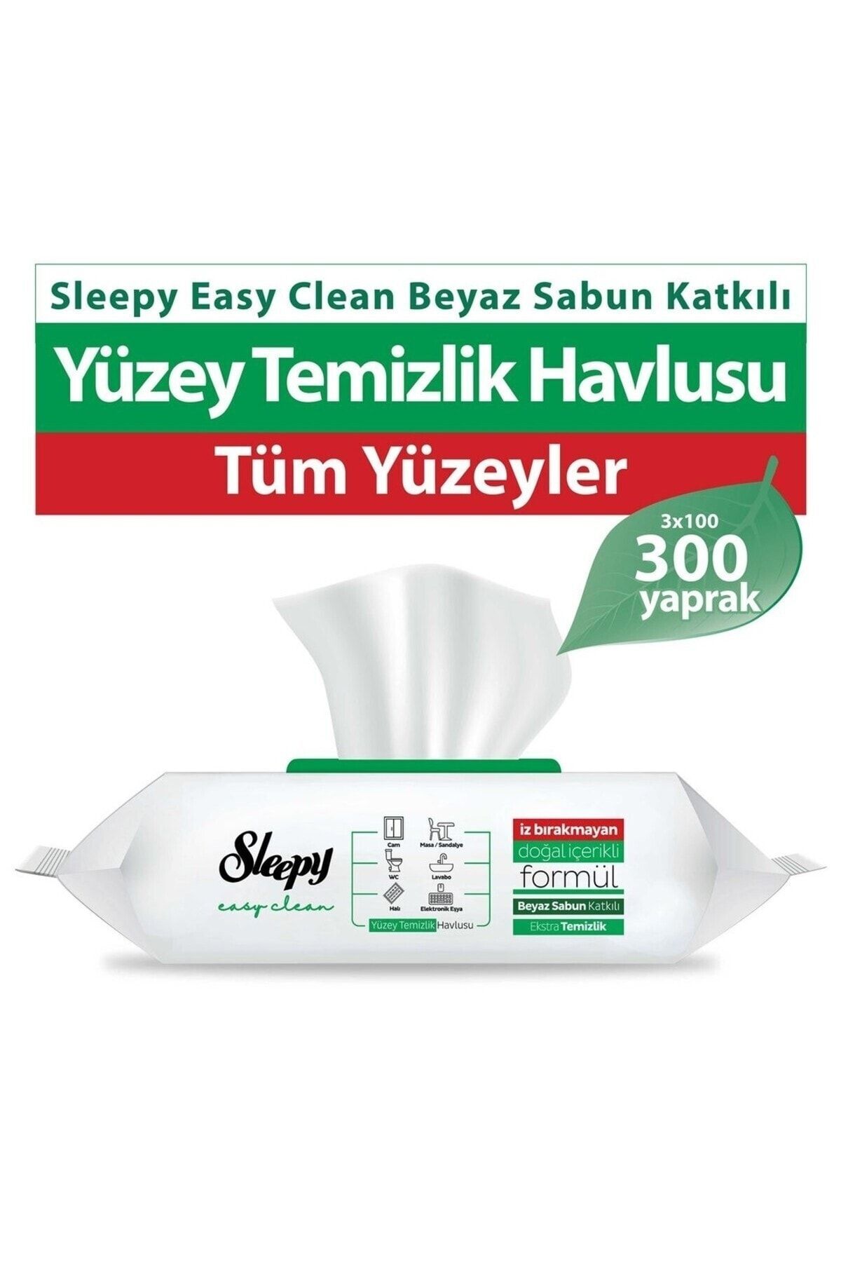 Sleepy Easy Clean Yüzey Temizlik Havlusu 3X100 lü (300 Yaprak)