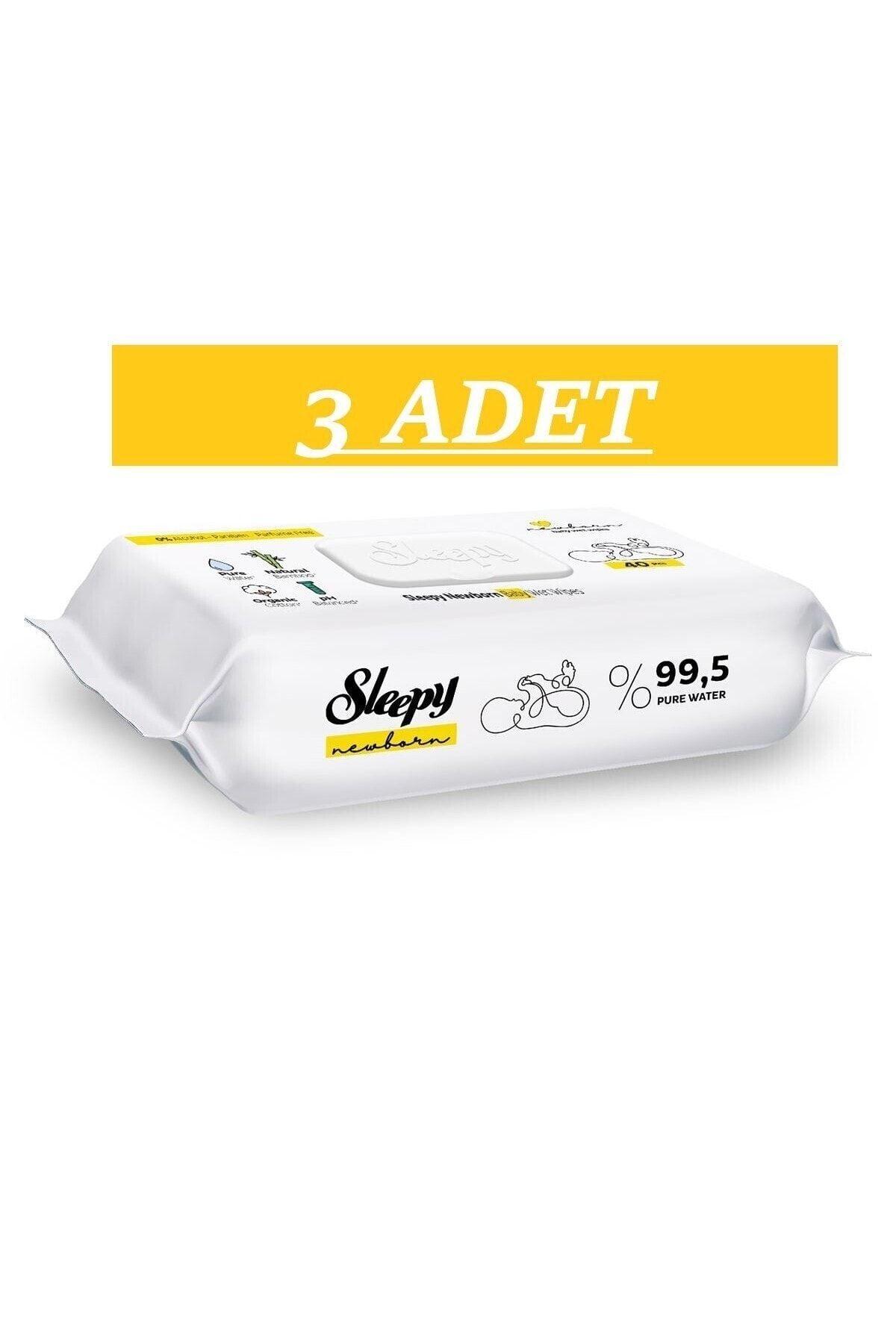 Sleepy Yenidoğan Islak Bebek Havlusu 40'lı - 3 Adet