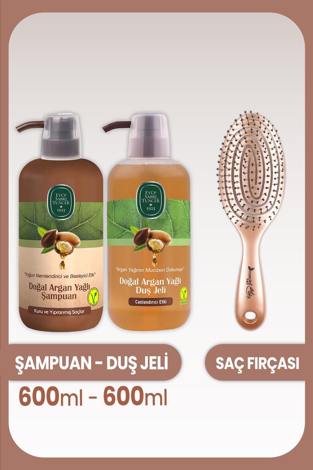 Eyüp Sabri Tuncer Argan Yağlı Şampuan, Duş Jeli ve Saç Fırçası