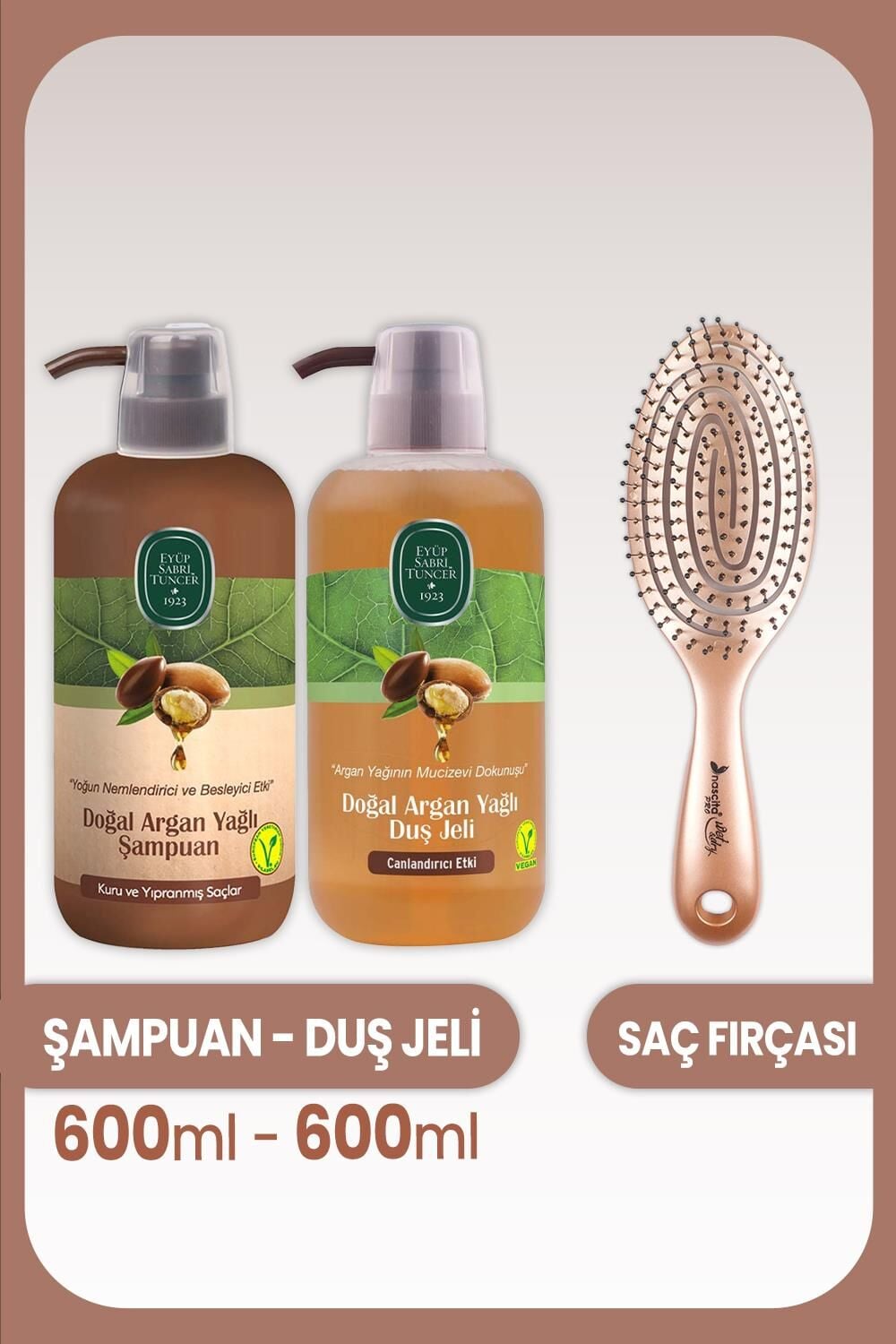 Eyüp Sabri Tuncer Argan Yağlı Şampuan, Duş Jeli ve Saç Fırçası