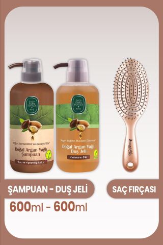 Eyüp Sabri Tuncer Argan Yağlı Şampuan, Duş Jeli ve Saç Fırçası