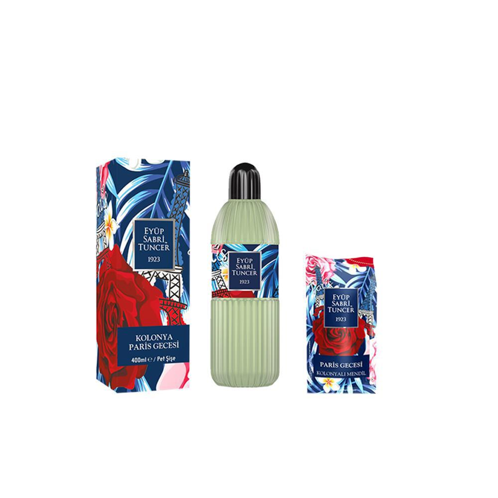 Eyüp Sabri Tuncer Kolonyalı Mendil Paris Gecesi ve 400 ML Paris Gecesi Kolonya