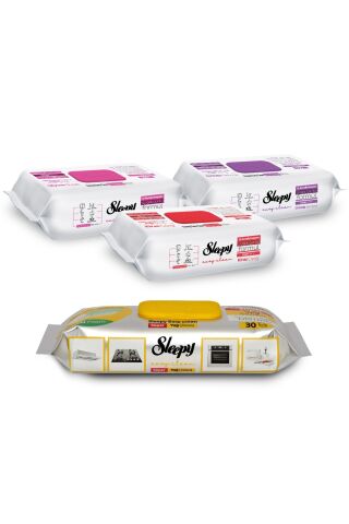 Sleepy Easy Clean Çiçek Serisi, Süper Yağ Çözücü Yüzey Temizlik Havlusu