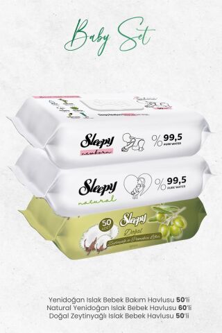 Sleepy Bebek Bakım Havlusu Seti (160 Yaprak)