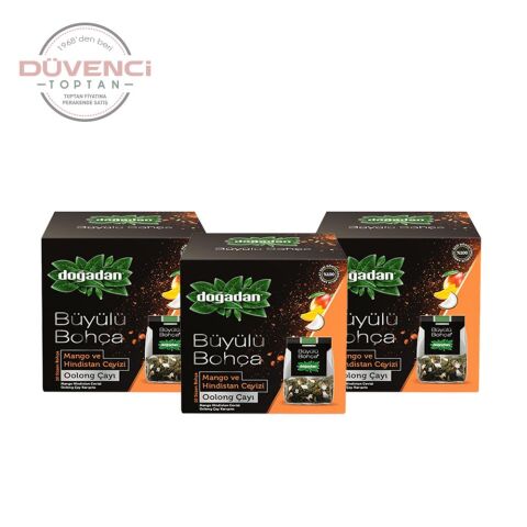 Doğadan Büyülü Bohça Oolong, Mango ve Hindistan Cevizi Poşet Çay Set 3' lü