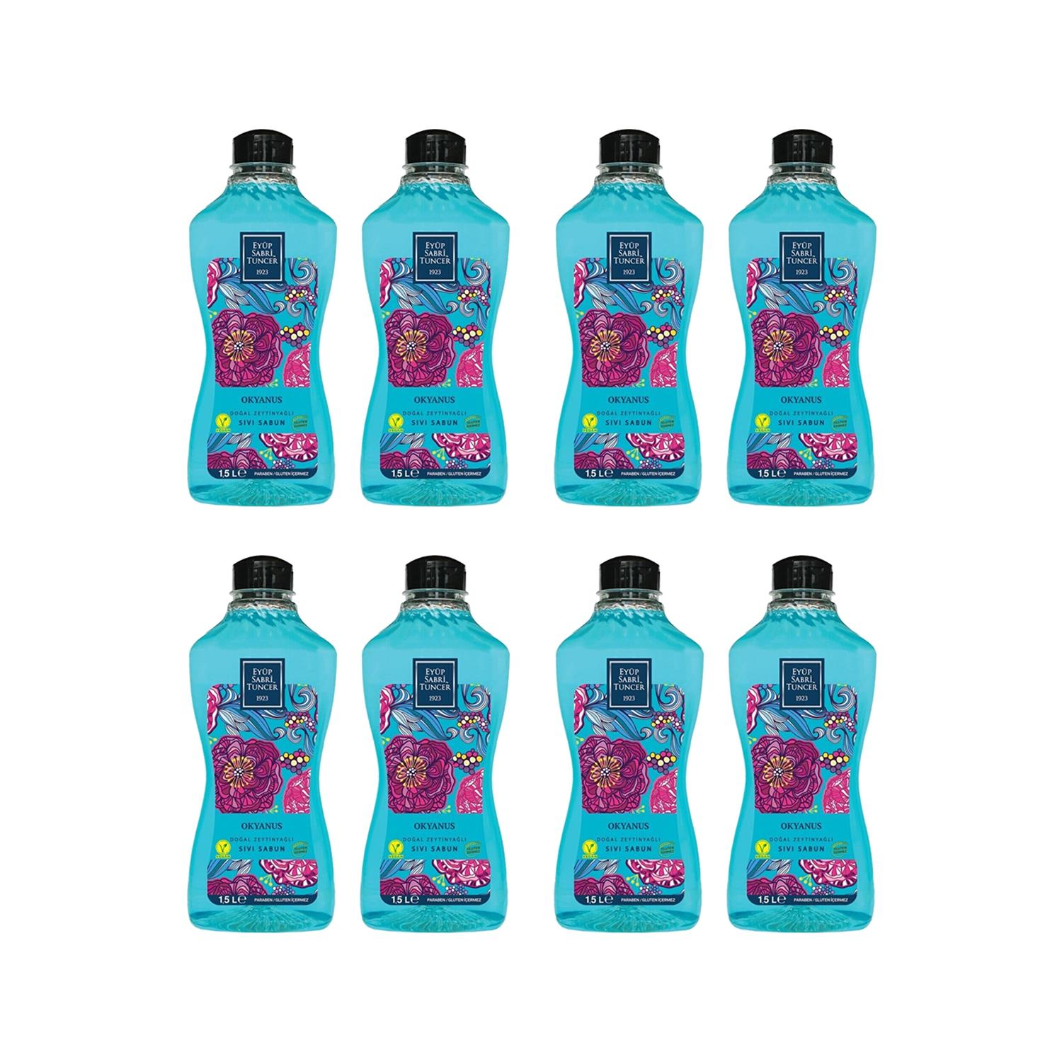 Eyüp Sabri Tuncer Doğal Zeytinyağlı Sıvı Sabun Okyanus 1500 ML x 8