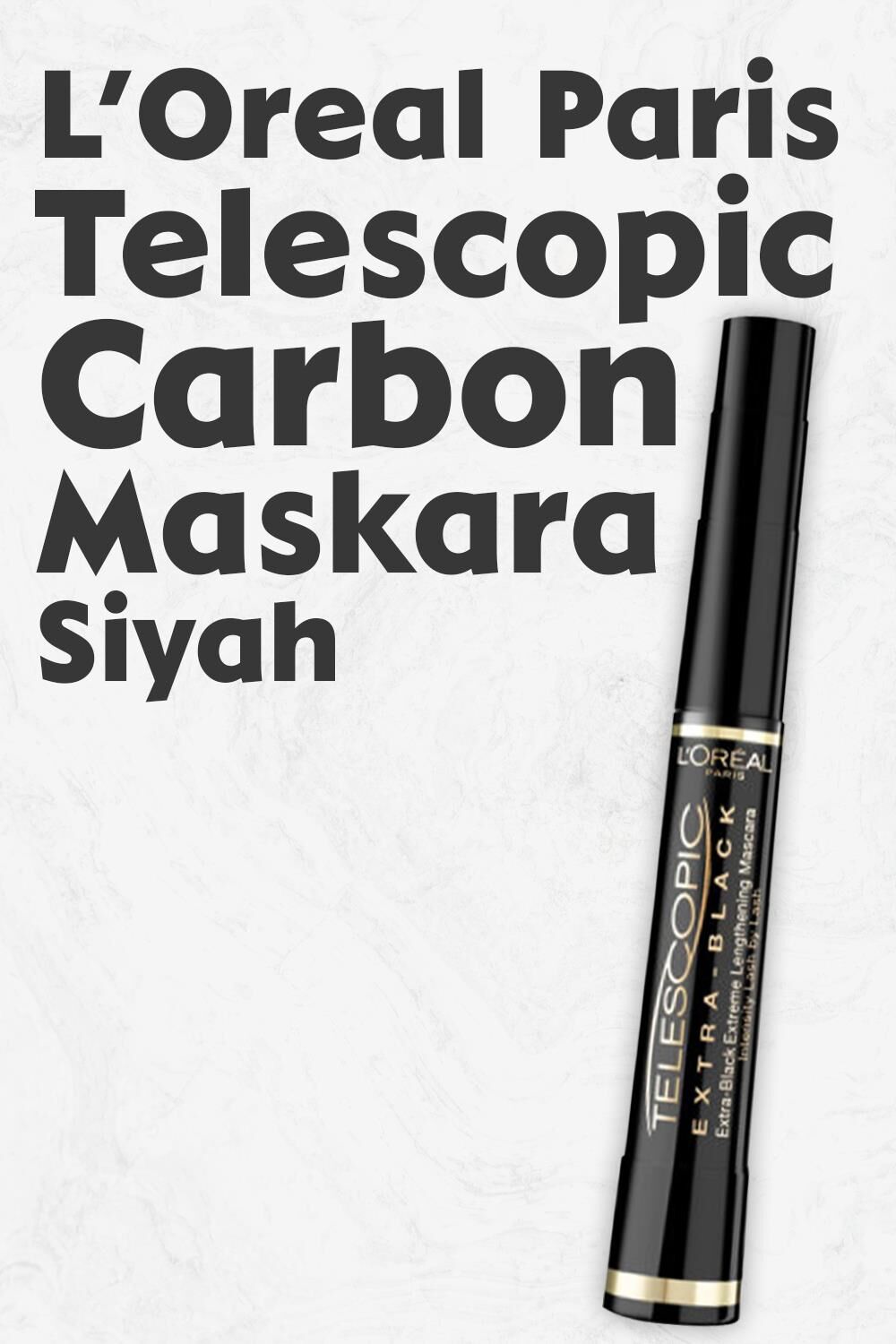 Loreal Paris Telescopic Carbon Black Maskara Siyah