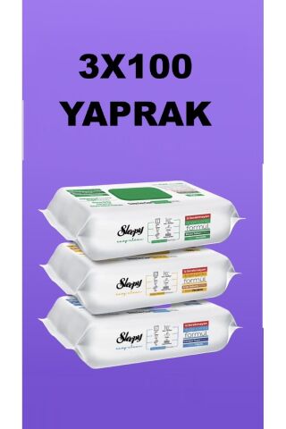 Sleepy Easy Clean Beyaz Sabun, Çamaşır Suyu, Arap Sabunu Katkılı 3x100 (300 YAPRAK)