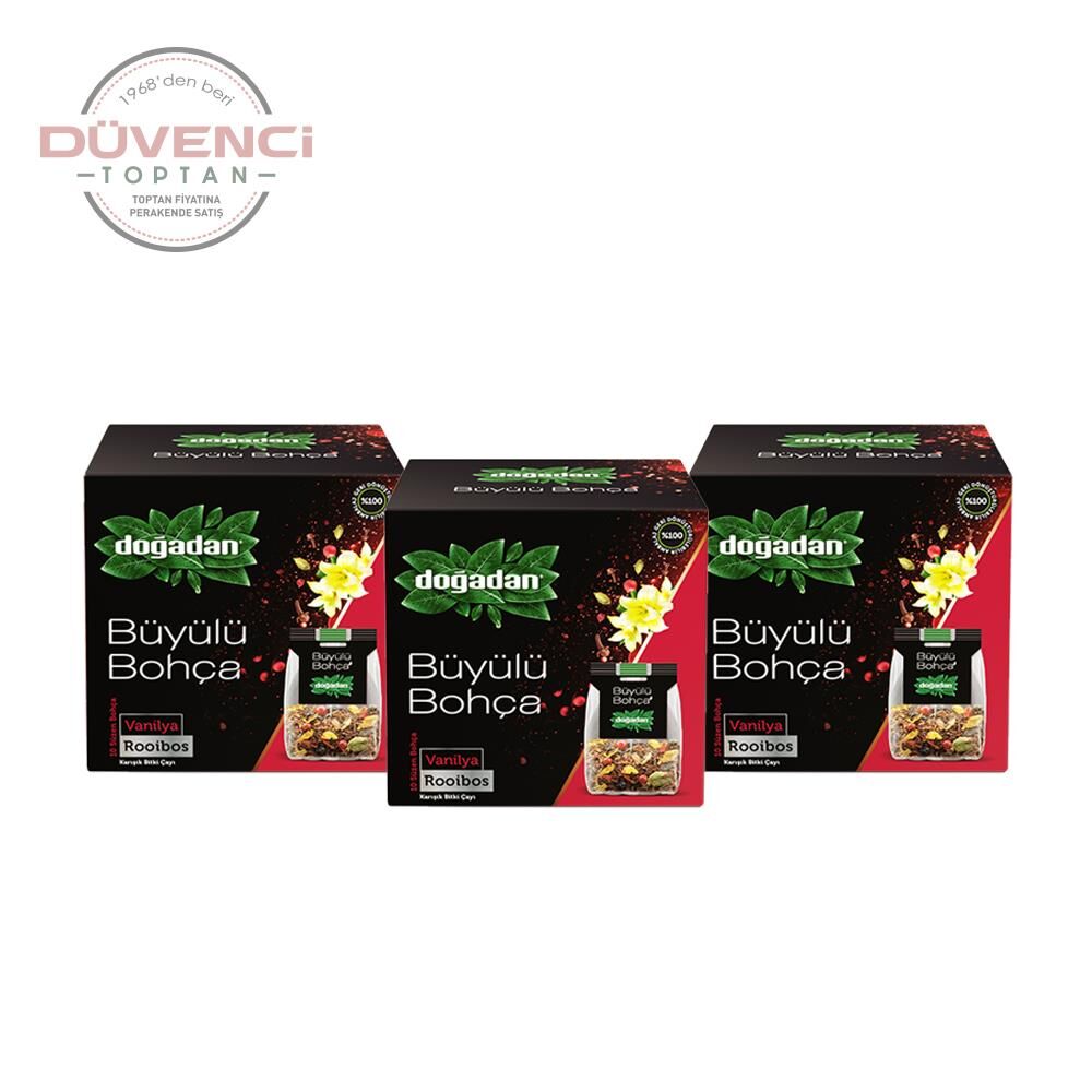 Doğadan Büyülü Bohça Rooibos Vanilyalı Karışık Bitki Çay Seti 3' lü