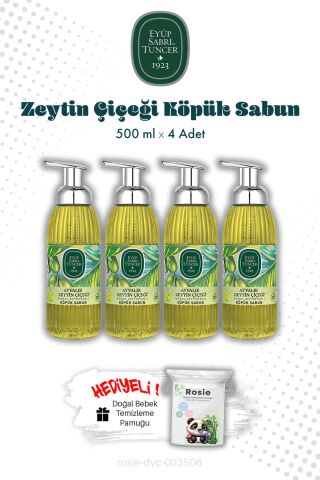 500 ML Ayvalık Zeytin Çiçeği Köpük Sabun X4 ve ROSIE